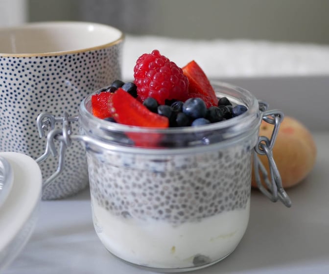 Chiapudding med smak av citron