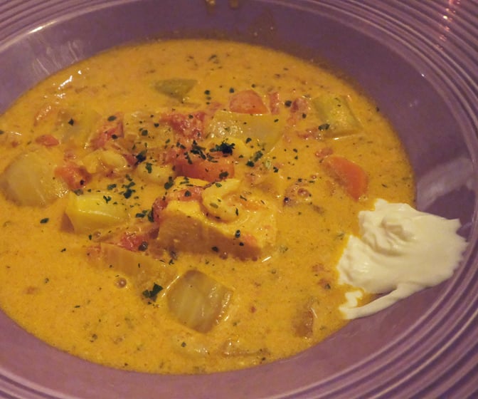 Fiskgryta med lax och saffran