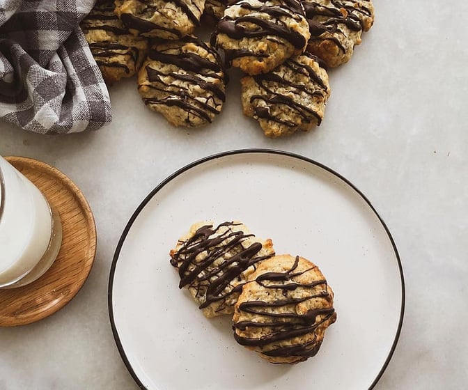 Havre och chokladkakor