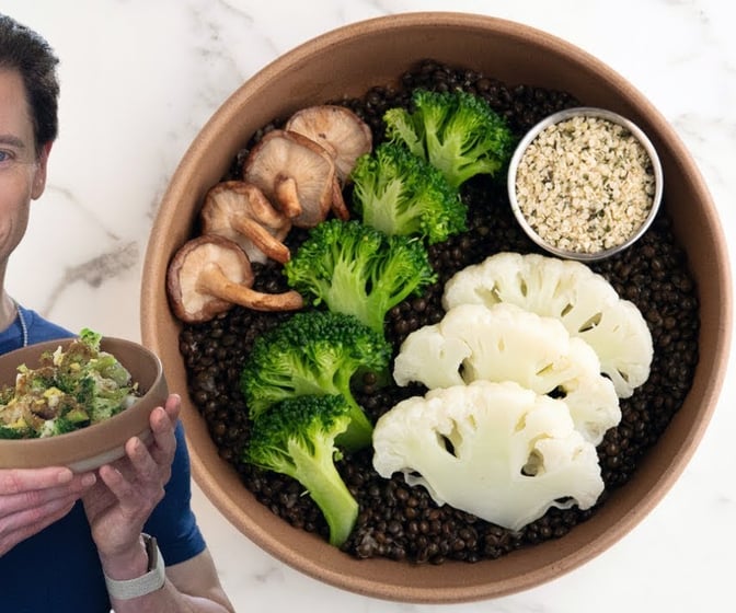 Super veggie longevity lunch by Bryan Johnson 