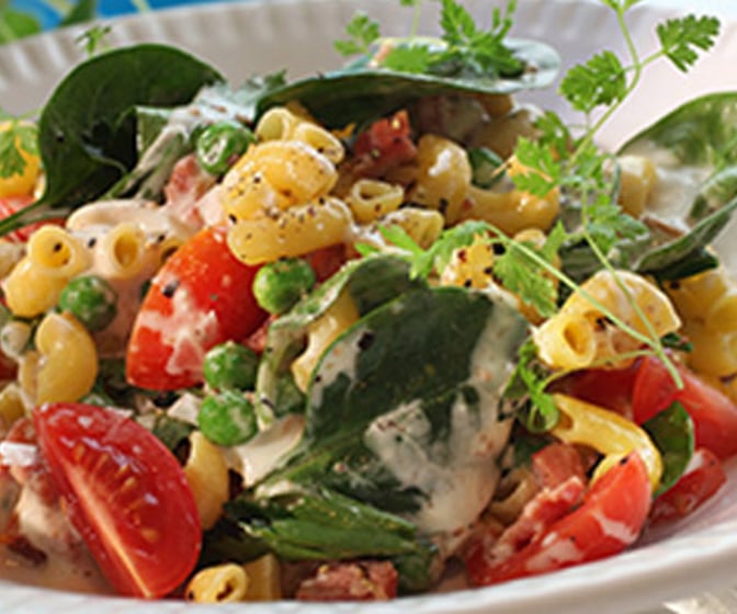 Pastasallad med chorizo
