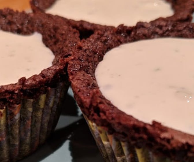 Kladdkakemuffins med lime