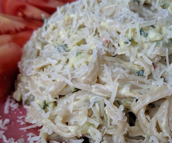 Krämig zucchini med pasta