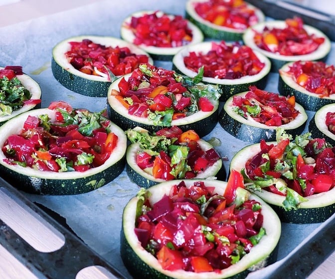 Fylld zucchini