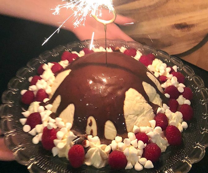 Glassbomb på vanilj, choklad och kola