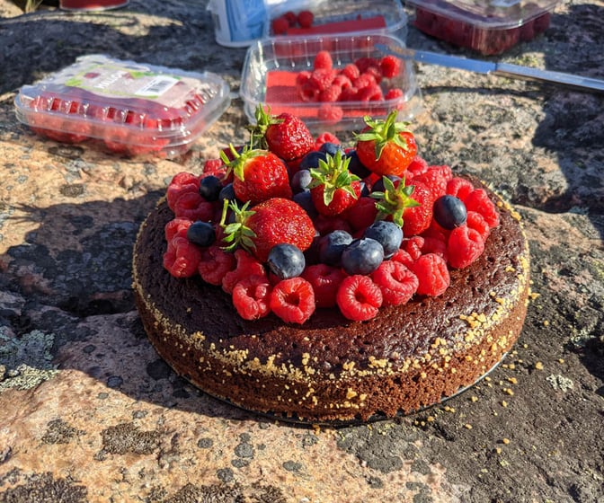 Lyxig Chokladkaka med bär