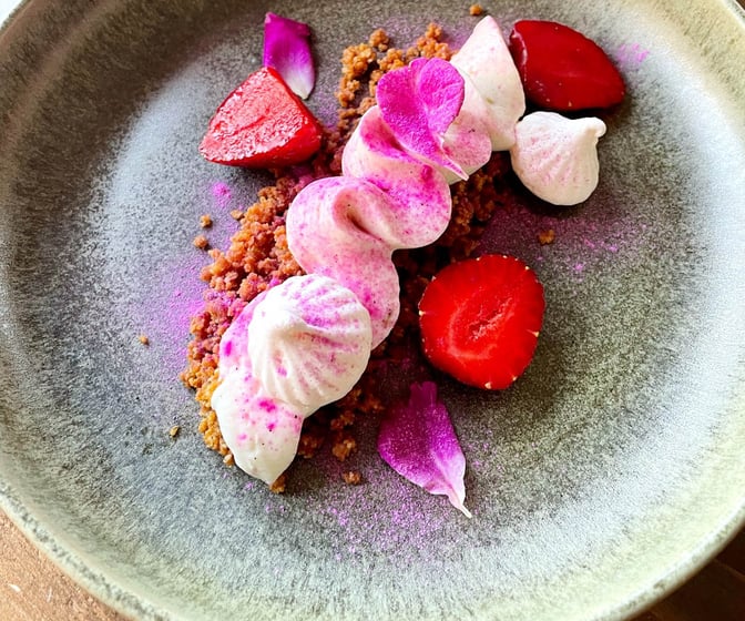 Cheesecake på tallrik