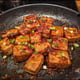 Friterad tofu i het och kryddig sås